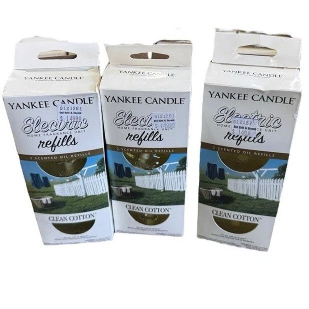 Clean Cotton Yankee Candle SET OF 6 Scented Oil Refills